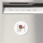 Brittany Spaniel Santa Paws Magneet (Insitu (Vaatwasser))
