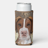 Brittany Spaniel Seltzer Blikjeskoeler (Seltzer Voorkant)