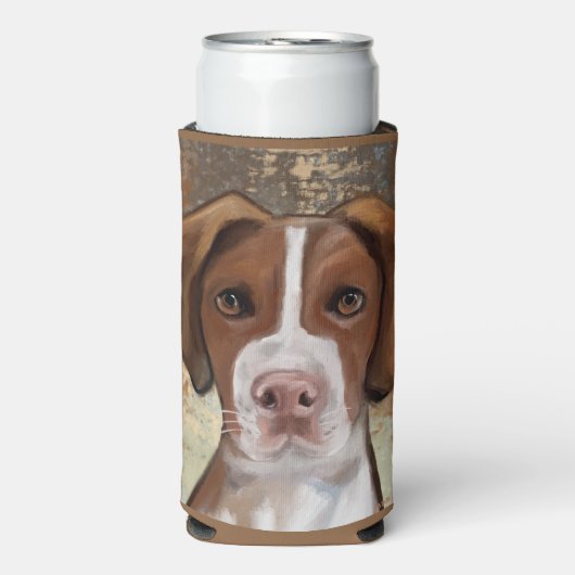 Brittany Spaniel Seltzer Blikjeskoeler (Seltzer Voorkant)