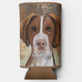 Brittany Spaniel Seltzer Blikjeskoeler (Voorkant)