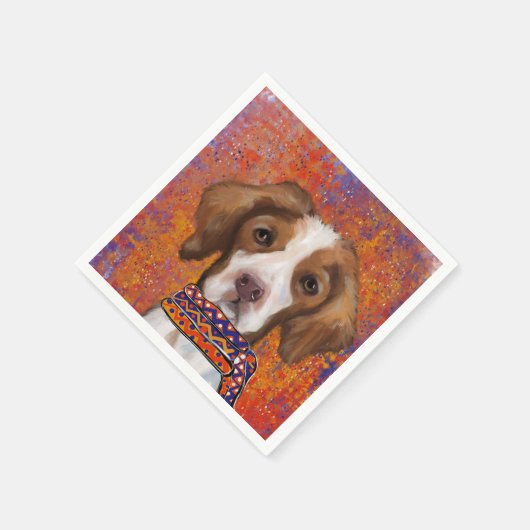 Brittany Spaniel Servet (Hoek)