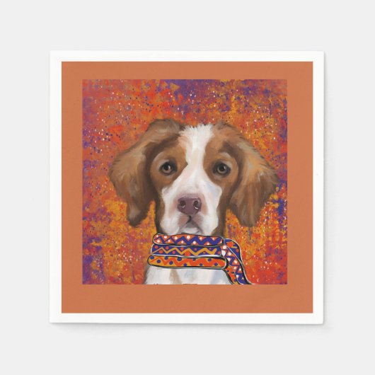 Brittany Spaniel Servet (Voorkant)
