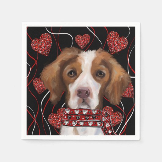 Brittany Spaniel Servet (Voorkant)