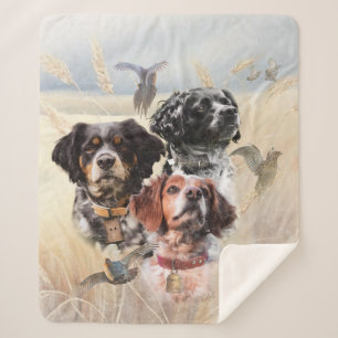 Brittany Spaniel Sherpa Deken