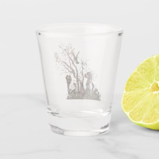 Brittany Spaniel Shot Glas (Achterkant)