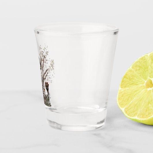 Brittany Spaniel Shot Glas (Rechts)