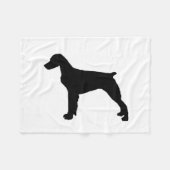 Brittany Spaniel Silhouette Love Dogs Silhouette Fleece Deken (Voorkant (Horizontaal))