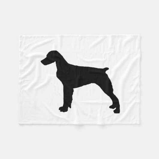 Brittany Spaniel Silhouette Love Dogs Silhouette Fleece Deken (Voorkant (Horizontaal))