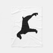 Brittany Spaniel Silhouette Love Dogs Silhouette Fleece Deken (Voorkant)