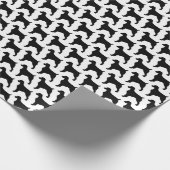 Brittany SPaniel Silhouette Wrapping Paper Cadeaupapier (Hoek)
