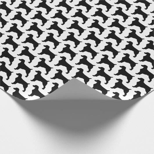 Brittany SPaniel Silhouette Wrapping Paper Cadeaupapier (Hoek)