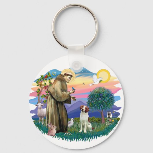 Brittany Spaniel Sleutelhanger (Voorkant)