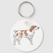 Brittany Spaniel Sleutelhanger (Voorkant)