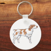 Brittany Spaniel Sleutelhanger (Voorkant)