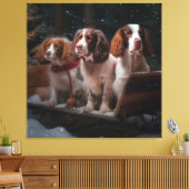 Brittany Spaniel Sneeuw Slede Kerst Decoratie (Insitu (Woonkamer))