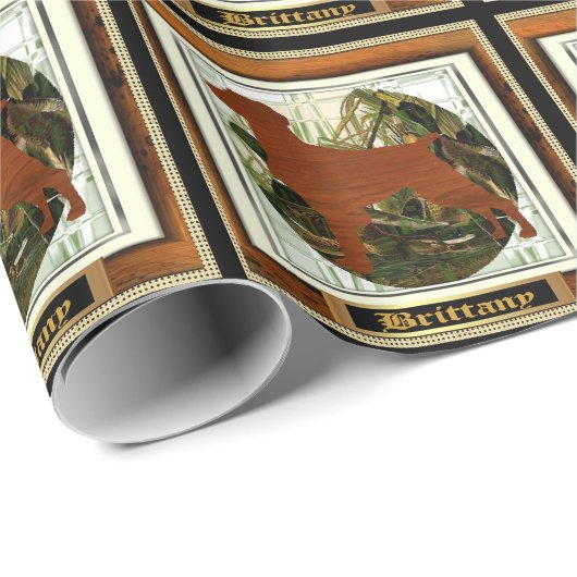 Brittany Spaniel Sporting Dog Cadeaupapier (Rol Hoek)