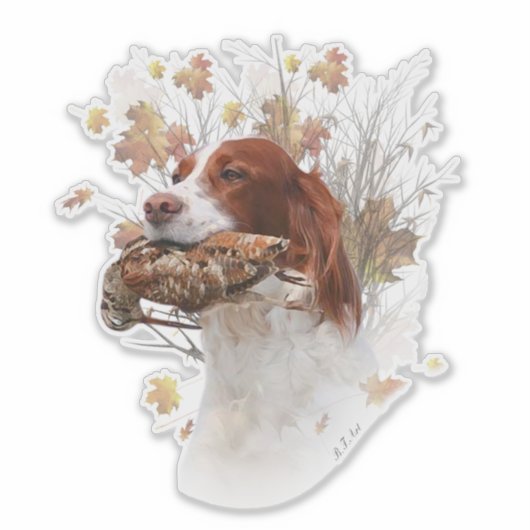 Brittany Spaniel Sticker (Voorkant)