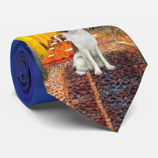 Brittany Spaniel - Terras Cafe Stropdas (Opgerold)