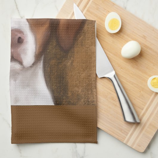 Brittany Spaniel Theedoek (Quarter Fold)