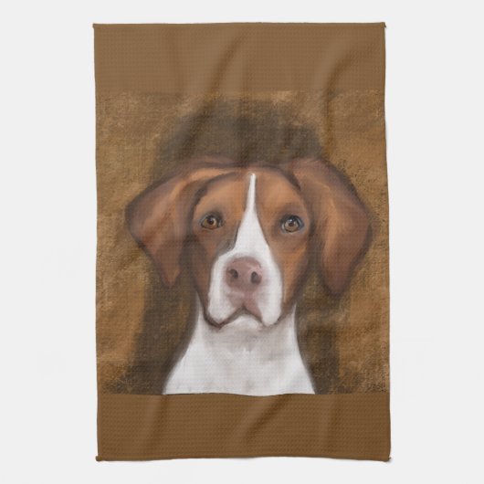 Brittany Spaniel Theedoek (Verticaal)