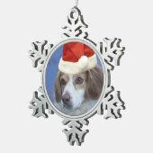 Brittany Spaniel Tin Sneeuwvlok Ornament (Rechts)