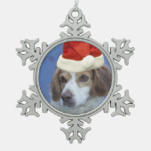 Brittany Spaniel Tin Sneeuwvlok Ornament (Voorkant)