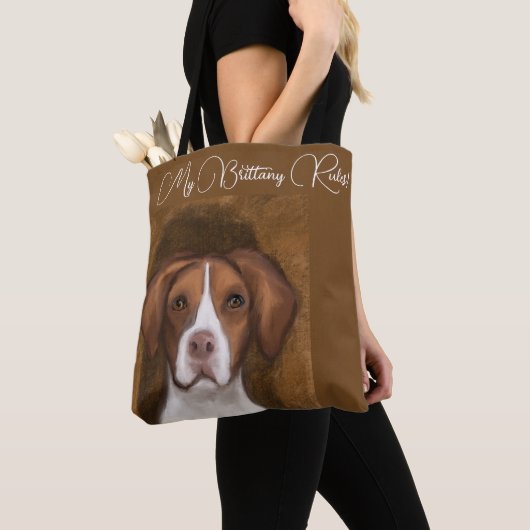 Brittany Spaniel Tote Bag (Dichtbij)