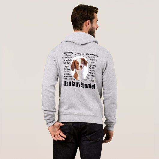 Brittany Spaniel Traits Hoodie (Achterkant volledig)