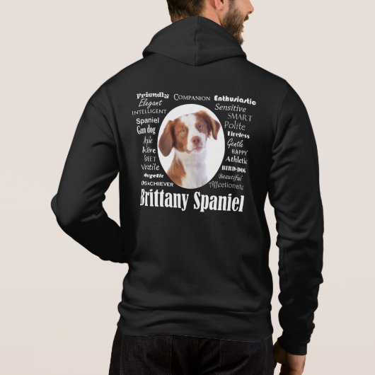 Brittany Spaniel Traits Hoodie (Achterkant)
