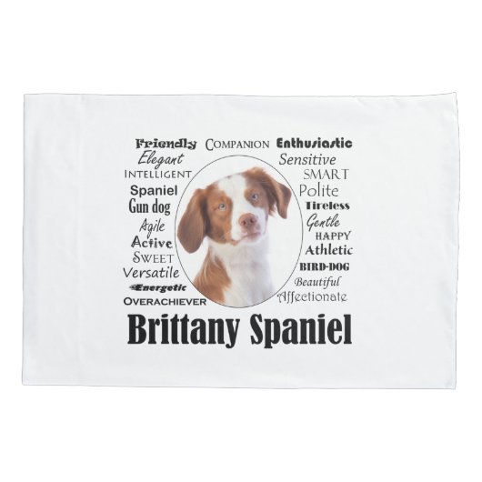 Brittany Spaniel Traits Kussensloop (Achterkant)