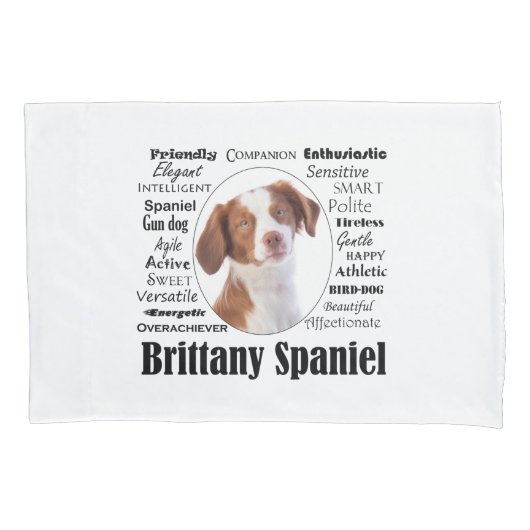 Brittany Spaniel Traits Kussensloop (Voorkant)