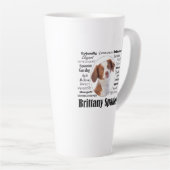 Brittany Spaniel Traits Latte Mok (Rechterhoek)