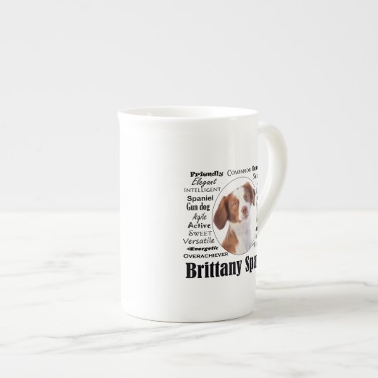 Brittany Spaniel Traits Porselein Kop (Voorkant rechts)
