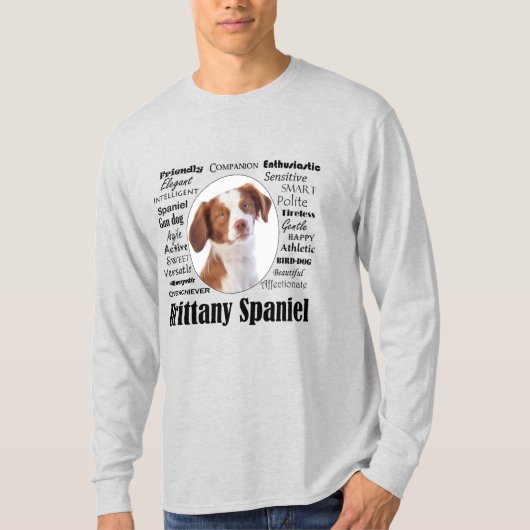 Brittany Spaniel Traits T-shirt (Voorkant)