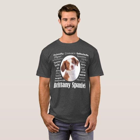 Brittany Spaniel Traits T-shirt (Voorkant volledig)