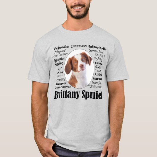 Brittany Spaniel Traits T-shirt (Voorkant)