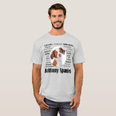 Brittany Spaniel Traits T-shirt (Voorkant volledig)