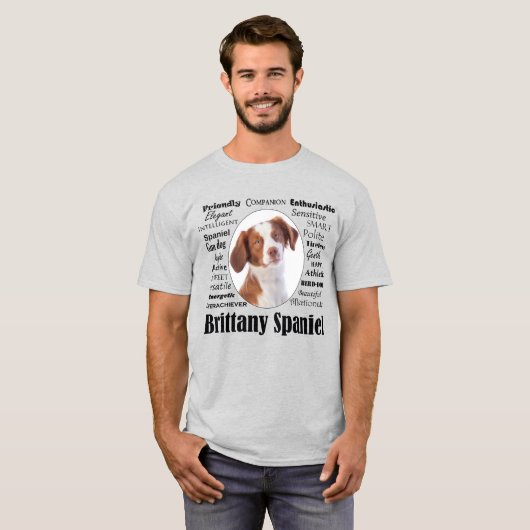 Brittany Spaniel Traits T-shirt (Voorkant volledig)