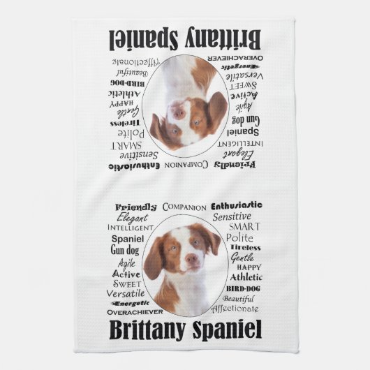 Brittany Spaniel Traits Theedoek (Verticaal)