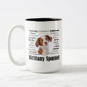 Brittany Spaniel Traits Tweekleurige Koffiemok (Links)