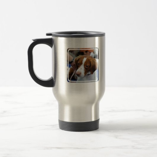 Brittany Spaniel Travel Mug Reisbeker (Links)