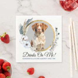Brittany Spaniel Trouwservetten Met Honden Foto Servet