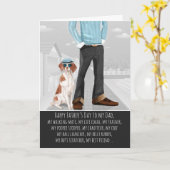 Brittany Spaniel van de Dog Vaderdag Kaart (Gele Bloem)