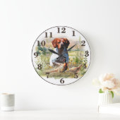 Brittany Spaniel – Veld, Focus, Fazant, Kunst Grote Klok (Huis)