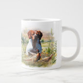 Brittany Spaniel – Veld, Focus, Fazant, Kunst Grote Koffiekop (Rechts)