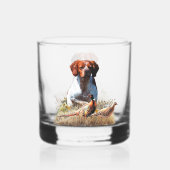 Brittany Spaniel – Veld, Focus, Fazant, Kunst Whisky Glas (Achterkant)