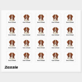 Brittany Spaniel Vierkante Sticker (Vel)
