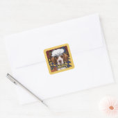 Brittany Spaniel Vierkante Sticker (Envelop)