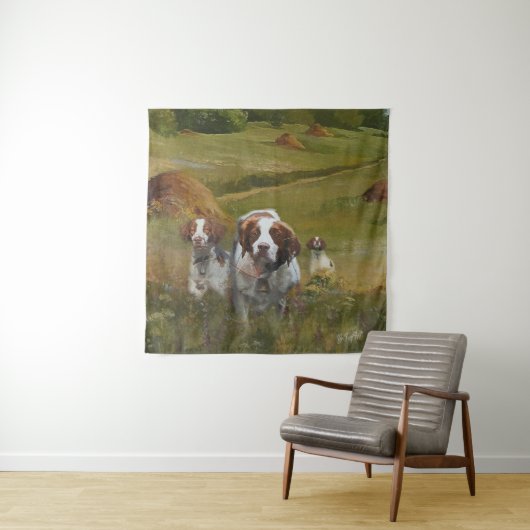 Brittany Spaniel Wandkleed (In situ)