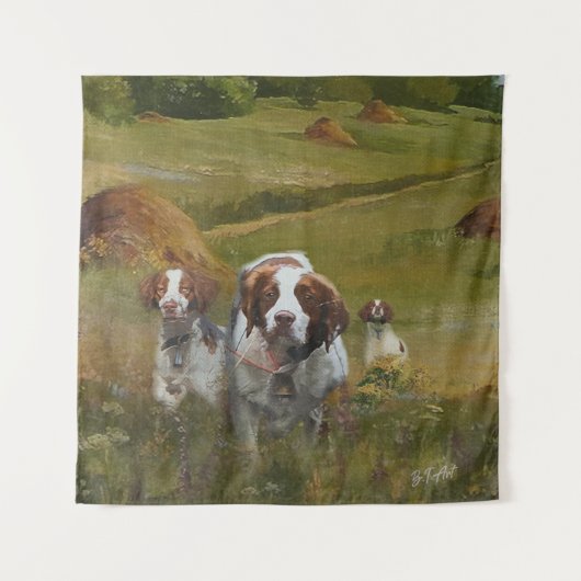 Brittany Spaniel Wandkleed (Voorkant)